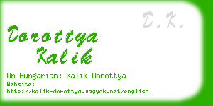 dorottya kalik business card